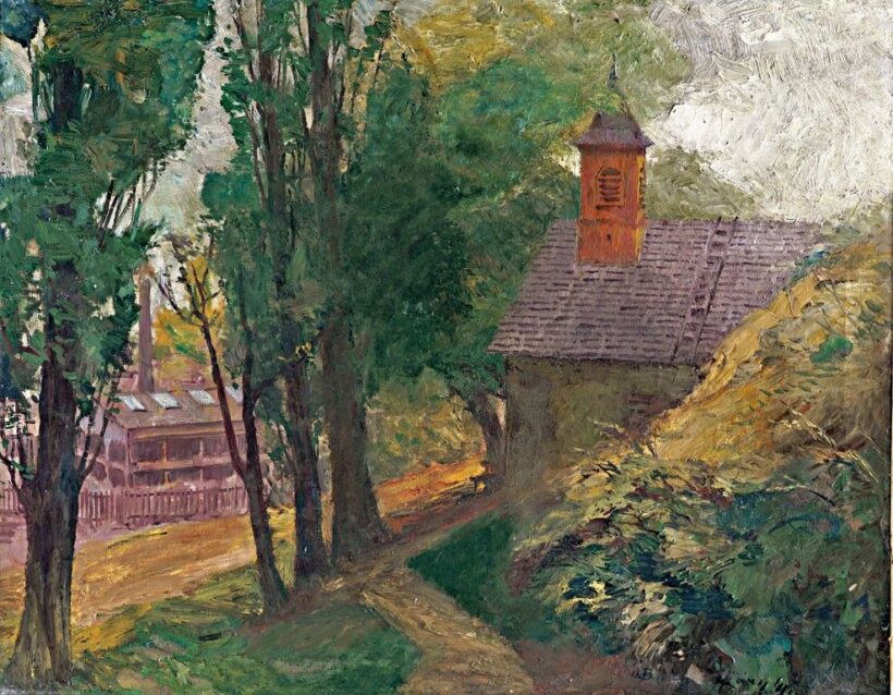 Háry Gyula (1864-1946): Az óbudai téglagyár látképe
