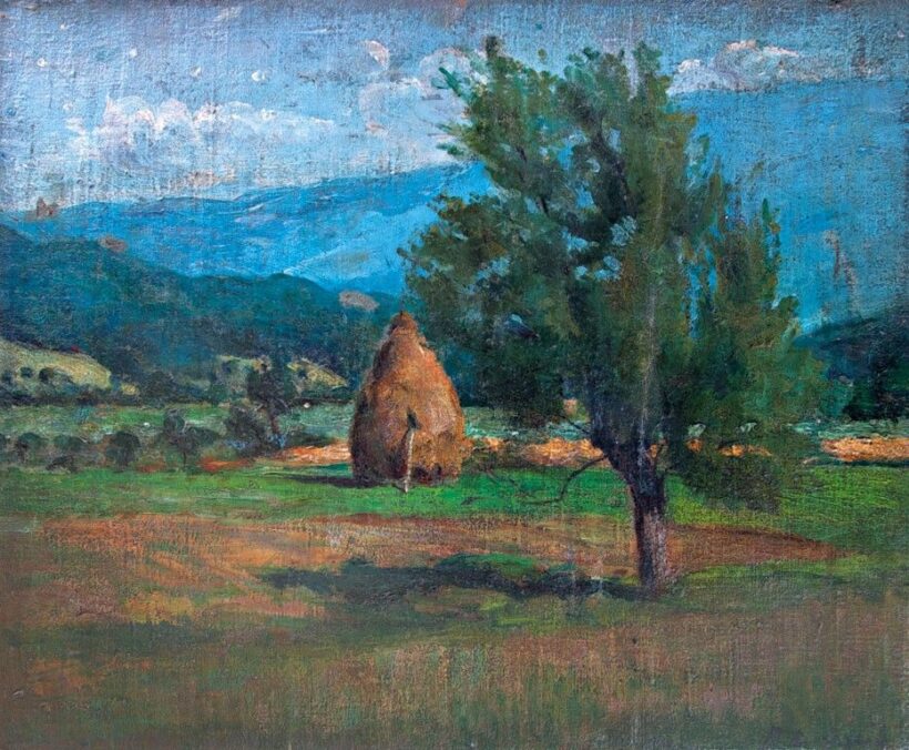 Bényi László (1909-2004): Táj szénaboglyával