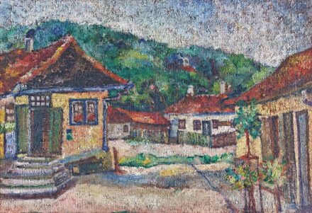 Járitz Józsa (1893-1986): Falurészlet
