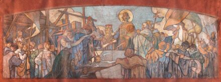 Udvary Géza (1872-1932): "Szent István székesegyházat alapít"