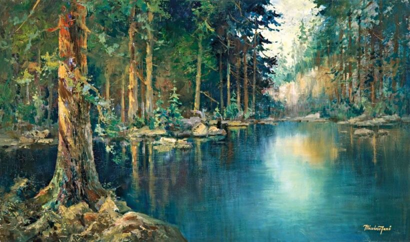 Mészáros Jenő (1883-?): Erdei tó