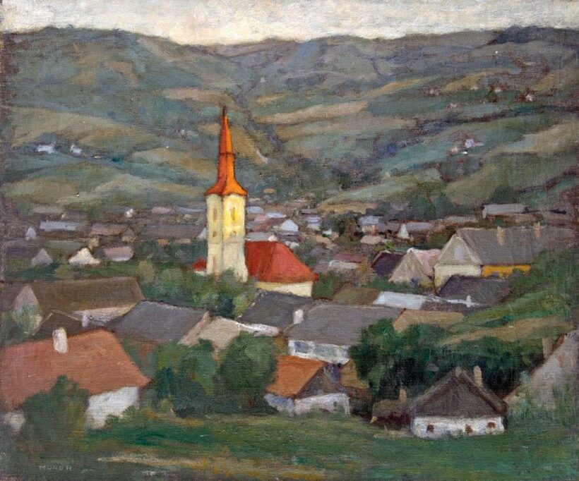 Mund Hugó (1892-1962): Felsőbányai látkép