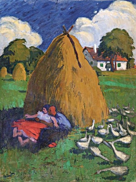 Bíró Béla (1889-?): Enyelgés a szalmakazal tövében