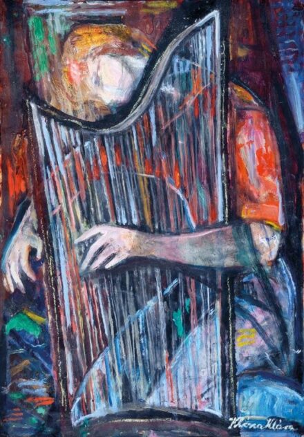 Róna Klára, Klie Zoltánné (1901-1987): Hárfázó