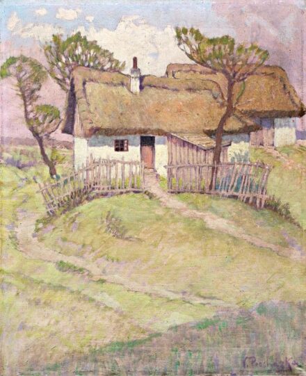 Procházka, V. jelzéssel, 20. sz. eleje: Nádfedeles házak