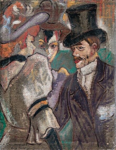 Toulouse - Lautrec, Henri de (1864-1901) után, 20. sz. eleje: Az angol úr (William Tom Warrener, 1861-1934, a Moulin Rouge-ban)