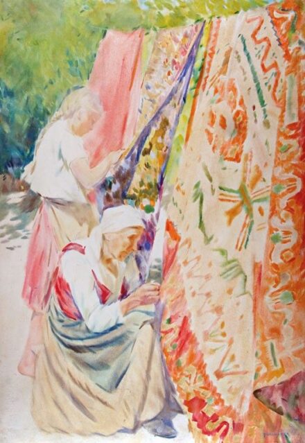 Perlmutter Izsák (1866-1932): Szőnyegjavító asszonyok