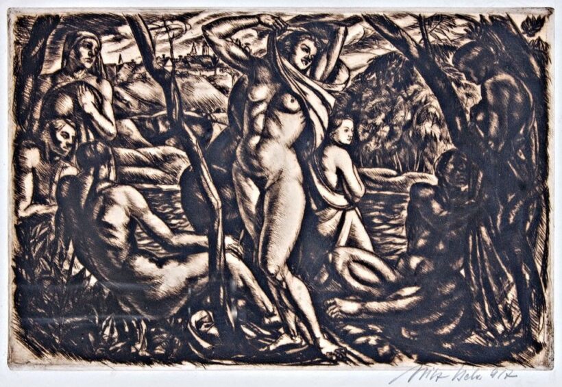 Uitz Béla (1887-1972): Fürdőzők, 1917