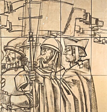 Aba - Novák Vilmos (1894-1941): A székesfehérvári Szent István Mauzóleum freskójának vázlata, 1938-39