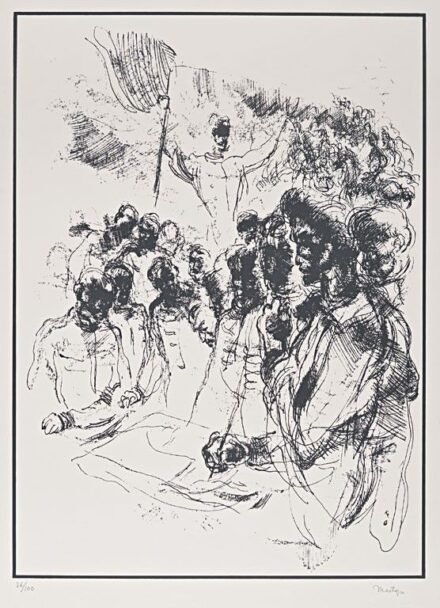 Martyn Ferenc (1899-1986): Táborban (Petőfi olvasása közben)