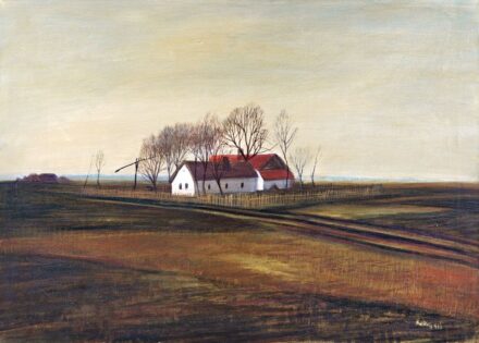 Kurucz D. István (1914-1996): Tanya gémeskúttal, 1975