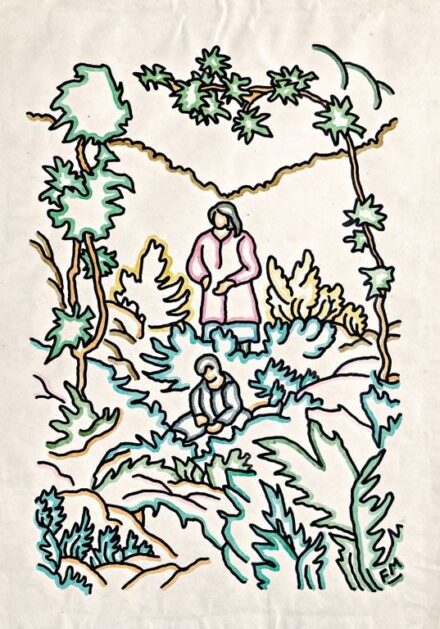 Farkasházy Miklós (1895-1964): Kertben, 1911