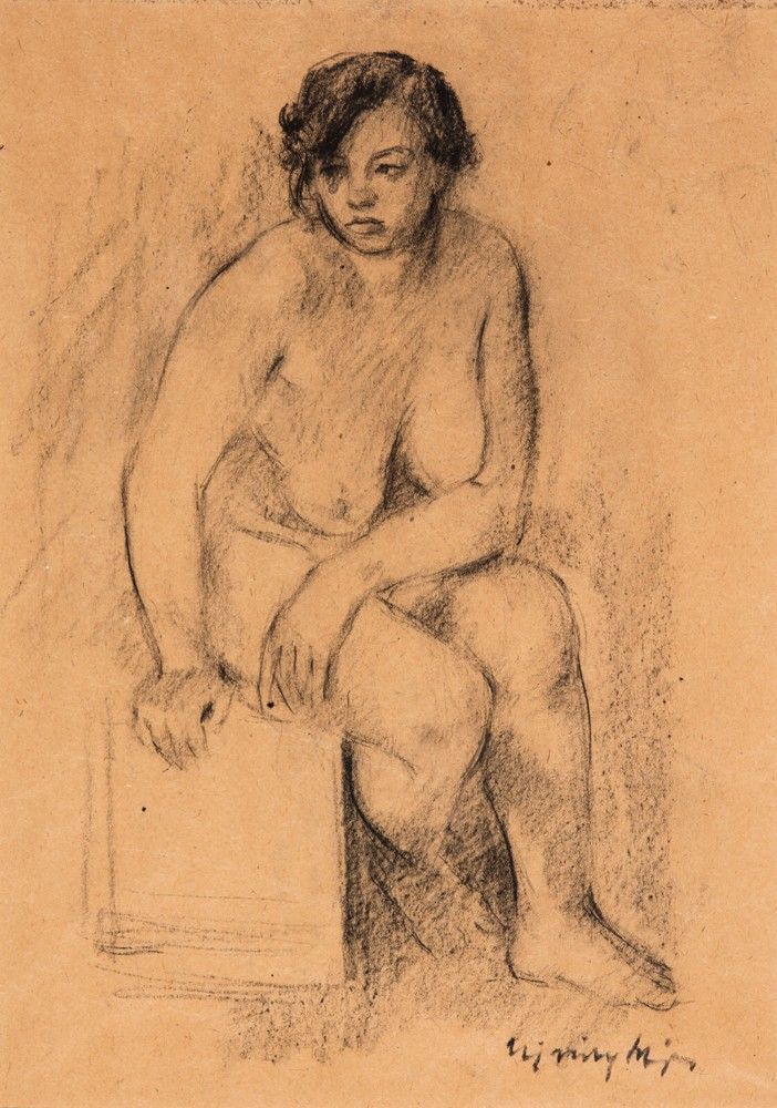 Ujváry Lajos: Ülő akt