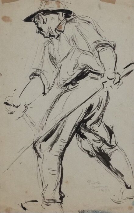 Pirk János (1903 - 1989): Kaszáló, 1928