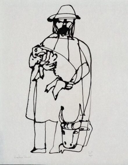 Szántó Piroska (1913 - 1988): Szigligeti juhász (Csatári Vendel), 1984