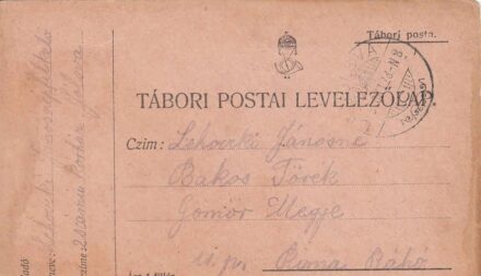 58-1552 1915 Tábori postai levelezőlap a 2. számú Jolsvai korházból.