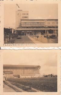 58-1046 2 db kisméretű fénykép feliratozva az 1936-os Berlini olimpia helyszinéről (Zeppelin csarnok, Vasutállomás)