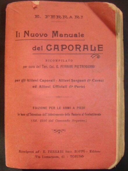 58-394 1918 Katonai kiképzési könyv