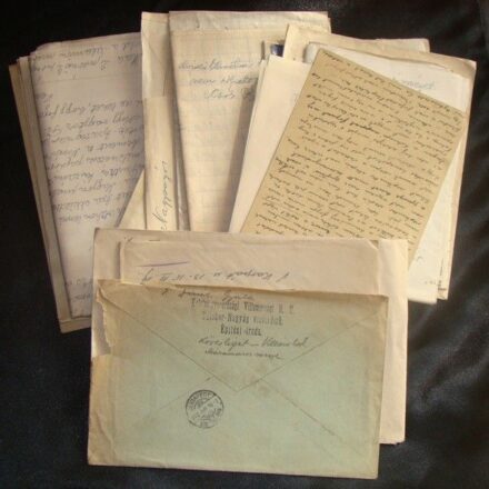 60-1267 1942-43 Talabor–Nagy-ági vízerőmű (Ukrajna) épitéséről levelek, érdekes tartalmakkal.