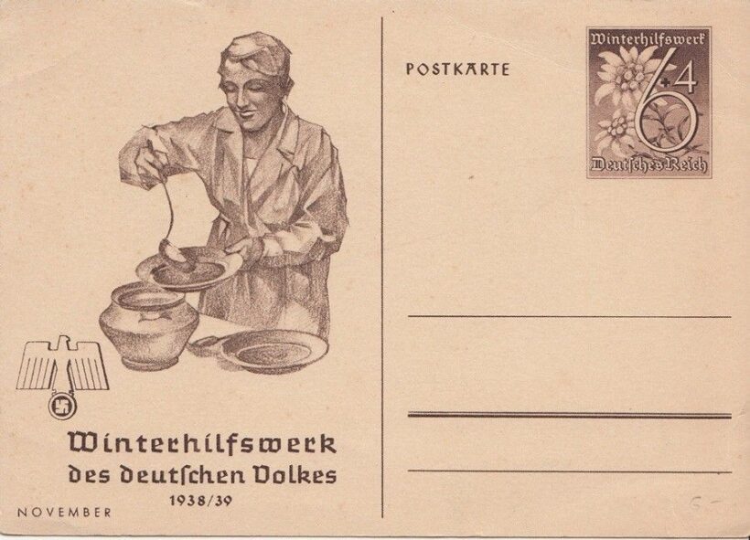 60-1231 1938 Levelezőlap " A német nép téli segélyszolgálata"