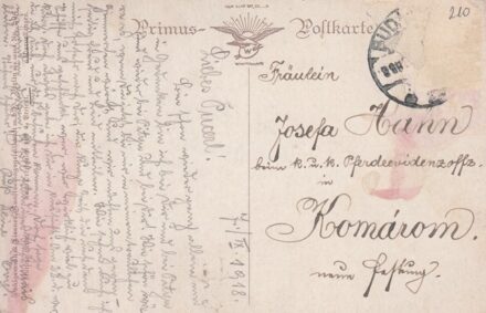 61-983 ~1918 Képeslap "K. und k. Pferdeevinenzoffz"