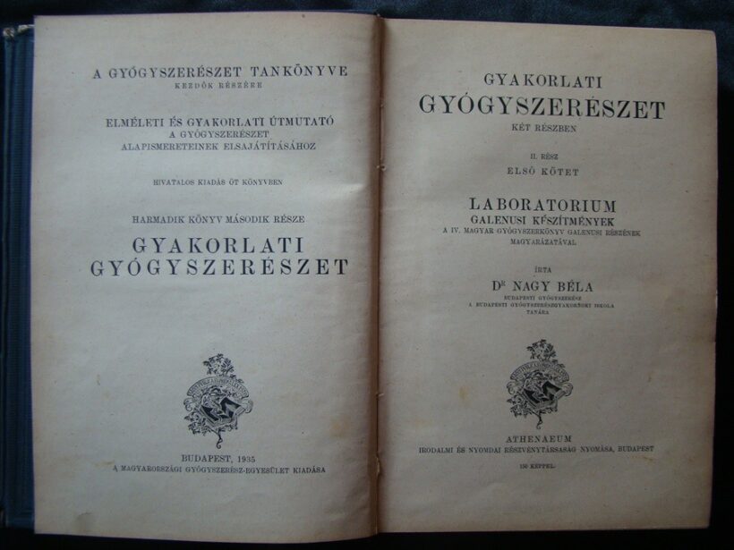 61-1203 1935 2 db Gyógyszerészeti tankönyv Németh József Gutai gyógyszerész könyvtárábó - Image 2