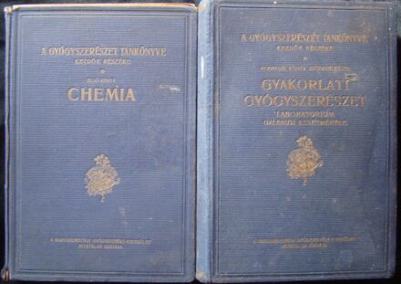 61-1203 1935 2 db Gyógyszerészeti tankönyv Németh József Gutai gyógyszerész könyvtárábó