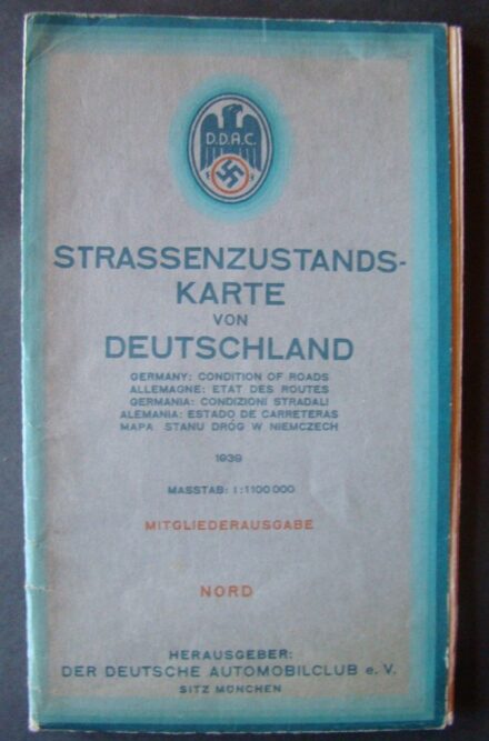 61-1683 1939 Európa autós térképe.