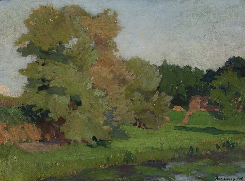 Bosznay István: Vízpart fákkal (1906) 