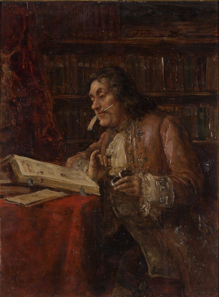 Bruck Lajos : Könyvtárban