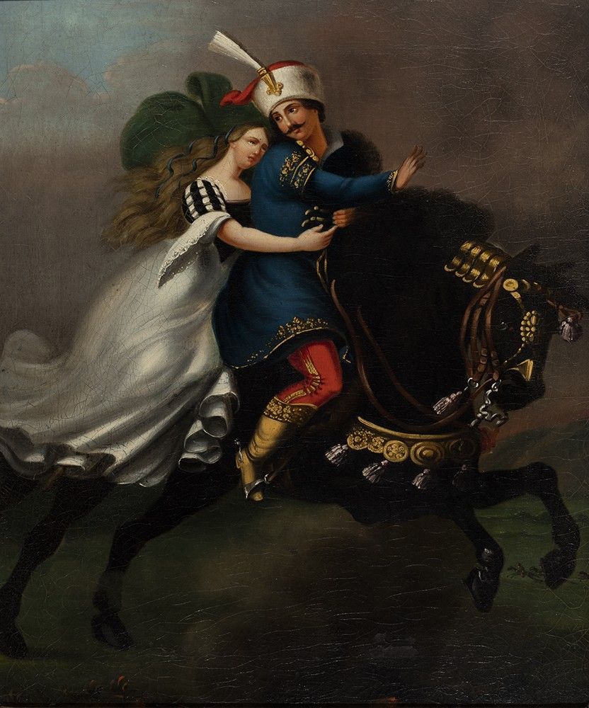 Laccataris Demeter: Dobozy és hitvese (1845 körül)