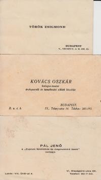 62-1014 3db névjegykártya