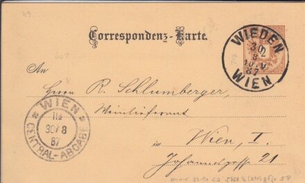 62-568 1887 2kr díjjegyes levelezőlap, központi postabélyegzővel "WIEN"