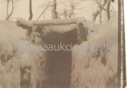 62-508 cca 1915 Lövészárok télen, fotó,