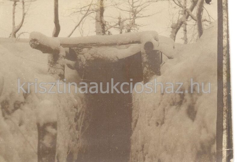 62-508 cca 1915 Lövészárok télen, fotó,