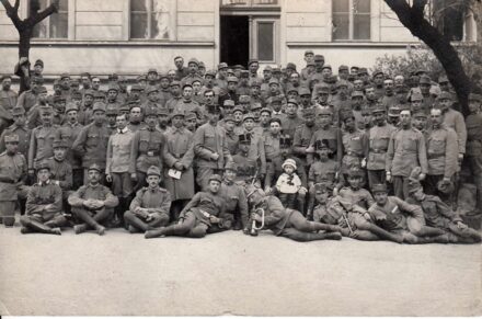 62-1222 1916 Katonai iskolai tanfolyam csoportkép, 14x9cm