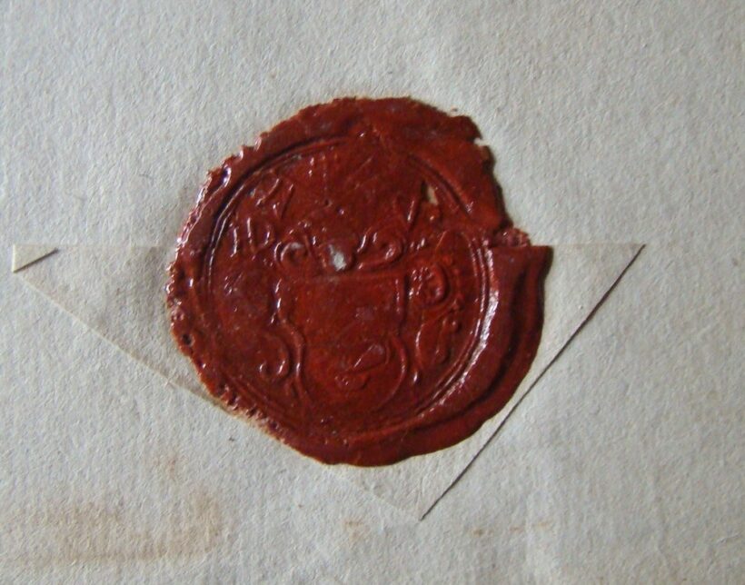 63-1342 1850 Levél Hajdudorog aljegyzőjétől, Szabó György helyi esperes részére, szép megyei viaszpecséttel. Érdekessége a lelkész megjegyzése a levélen, melyben az 1849 március hónapra hívatkozik - Image 2