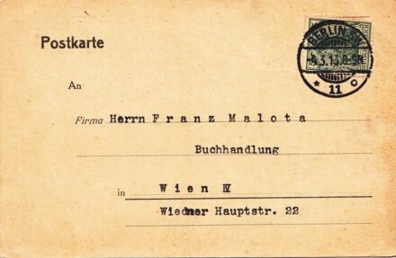 63-1162 1913 levelezőlap "Berlin"-"Wien"