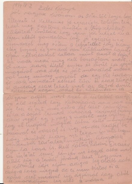 63-1167 1944 Fealadtlan Tábori postai levelezőlap