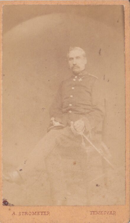 63-886 cca 1900 Katonai portréfotó, 11x7.5 cm