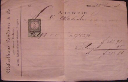 63-676 1880 Igazolás 5kr bélyeggel