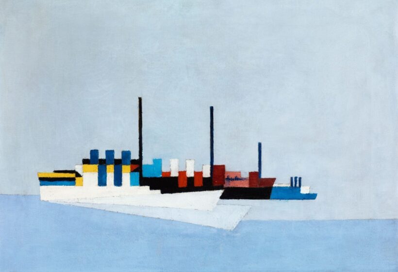Thilo Maatsch Konstruktivista kompozíció (Hajók), 1927