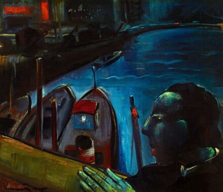 Gyarmathy Tihamér Párizsi önarckép (Holdfényes Szajna-parton), 1935
