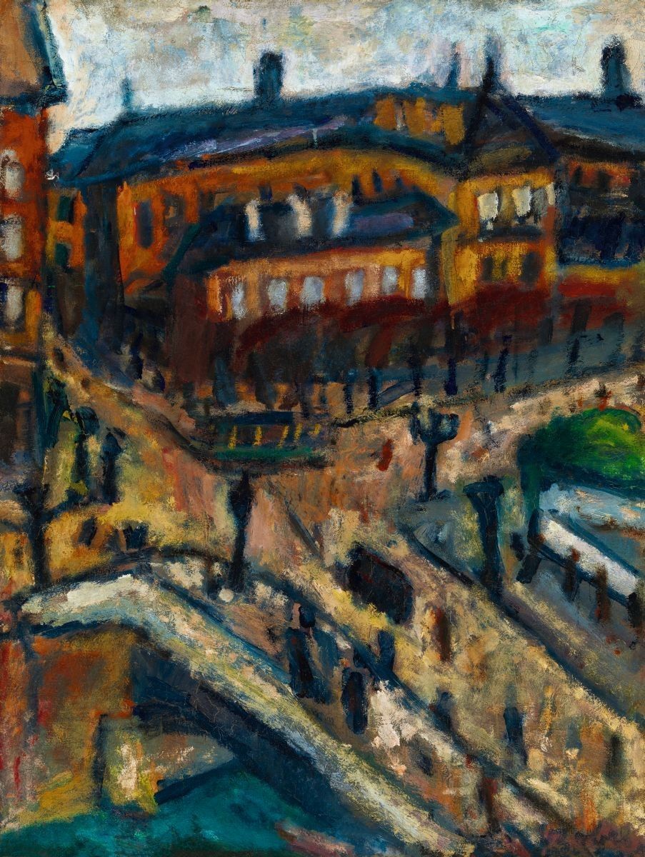 Czóbel Béla Párizsi részlet (Paysage de Paris; Kilátás a Hotel Notre Dame ablakából), 1926