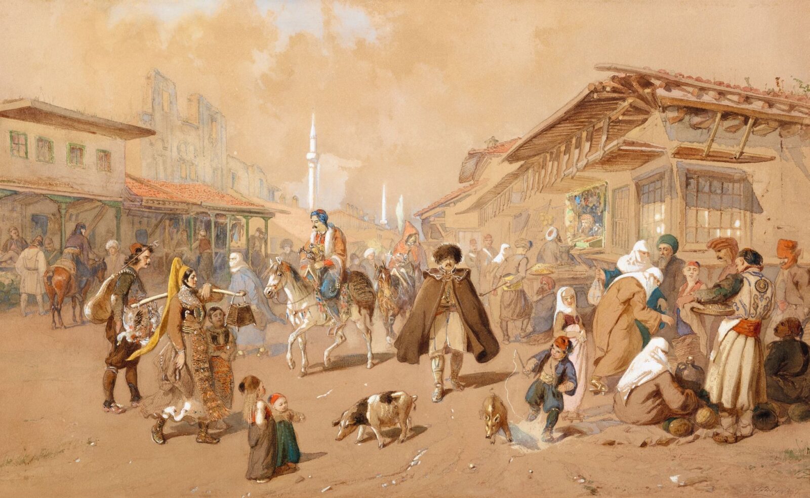 Zichy Mihály Keleti város, 1867