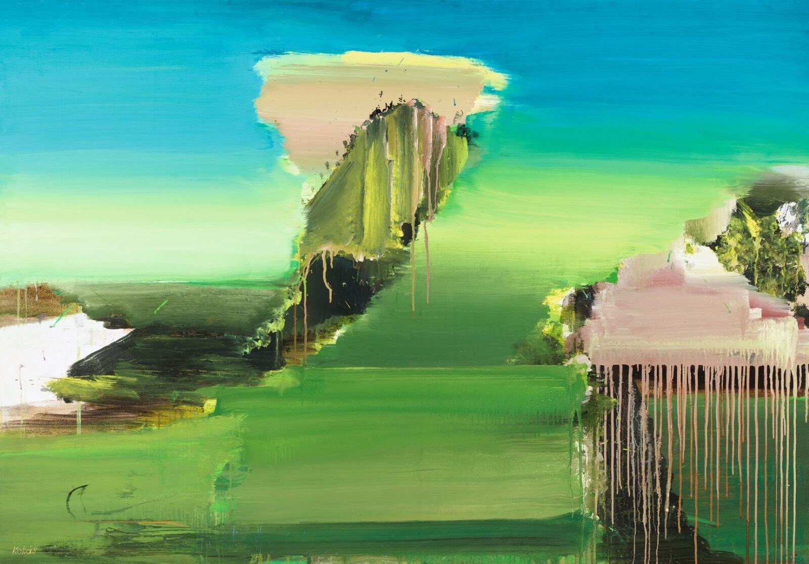 Kokas Ignác Zöld kép (Elsüllyedt város), 2009