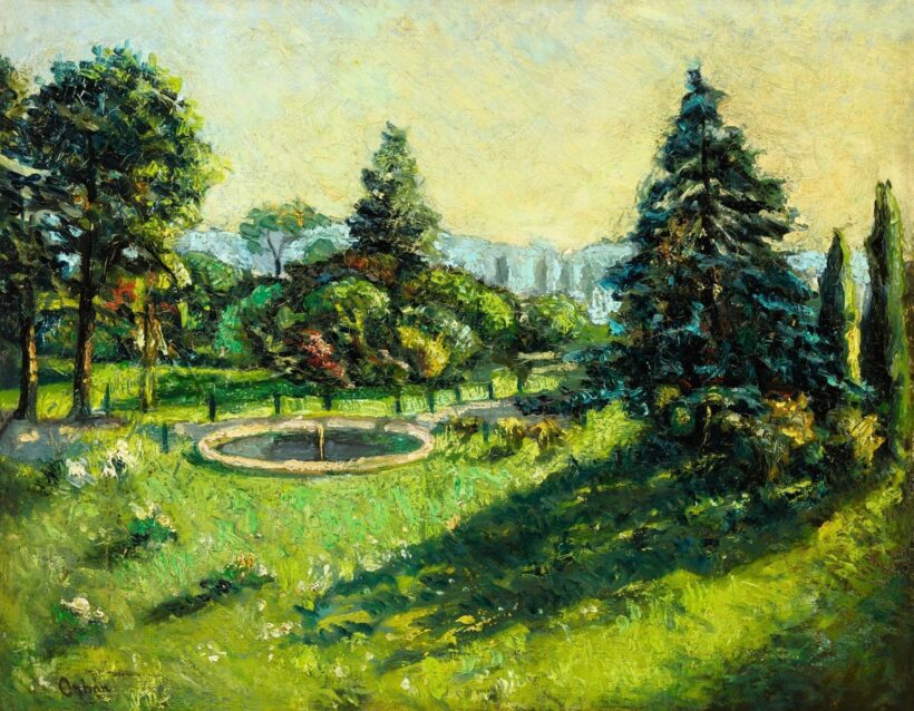 Orbán Dezső Parkrészlet szökőkúttal