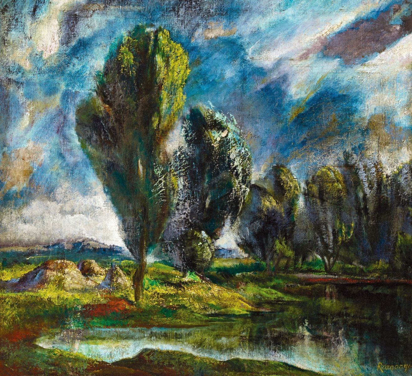 Rozgonyi László Fények a tóparton