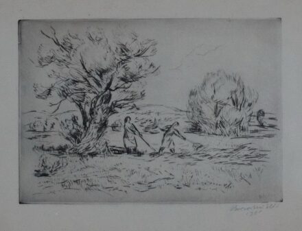 Borsos Miklós (1906 - 1990): Mezőn, 1961