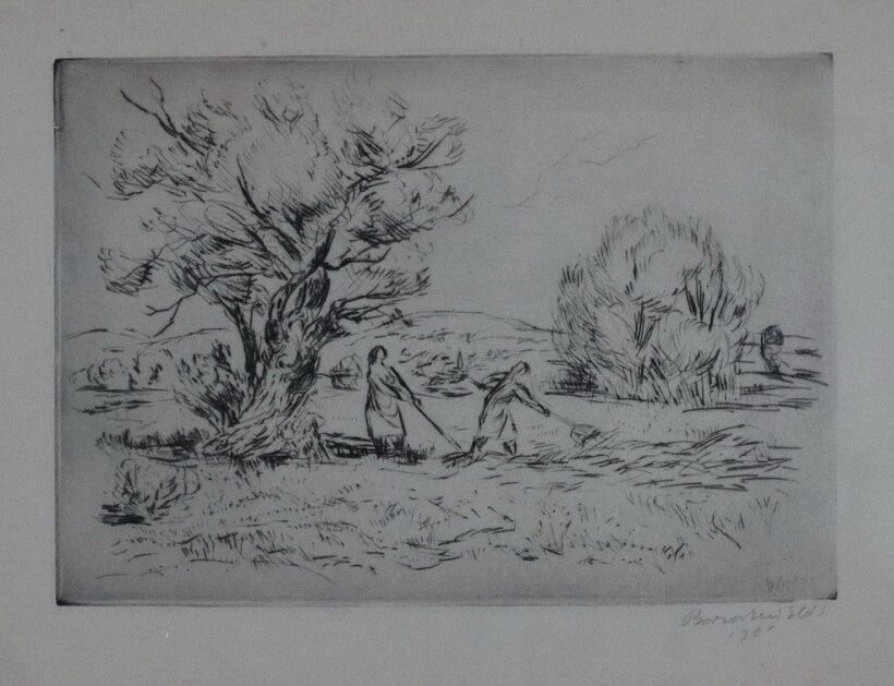 Borsos Miklós (1906 - 1990): Mezőn, 1961
